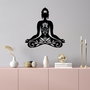 Wallity Yoga 5 Escultura de Pared de Metal Negra